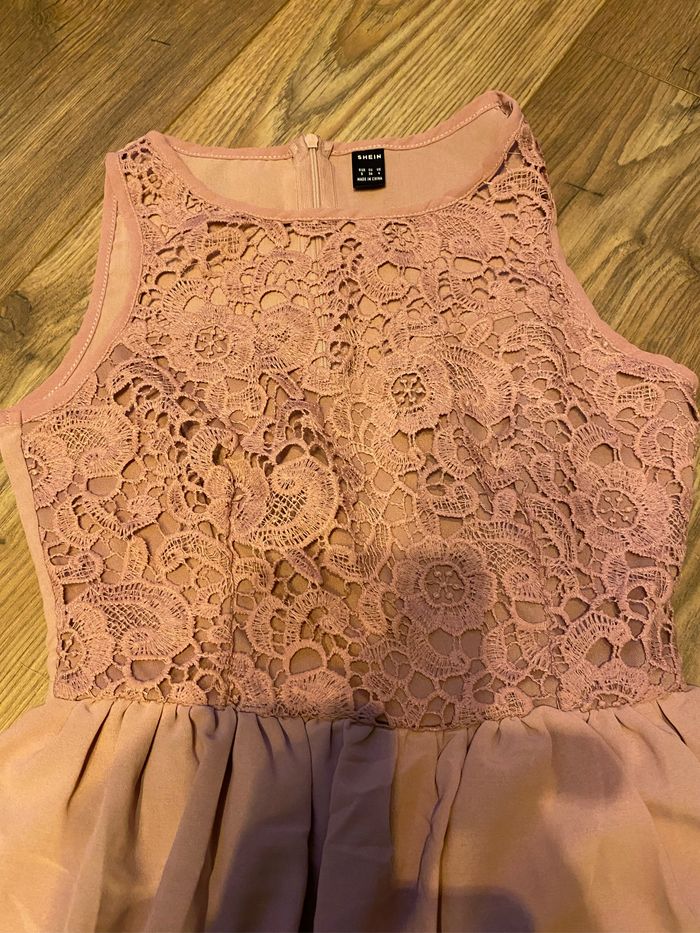 Robe vieux rose dentelle Shein T36/S - photo numéro 5
