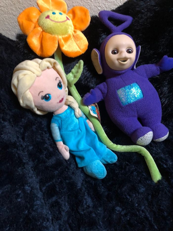 Deux Peluches et un tournesols en peluche - photo numéro 2