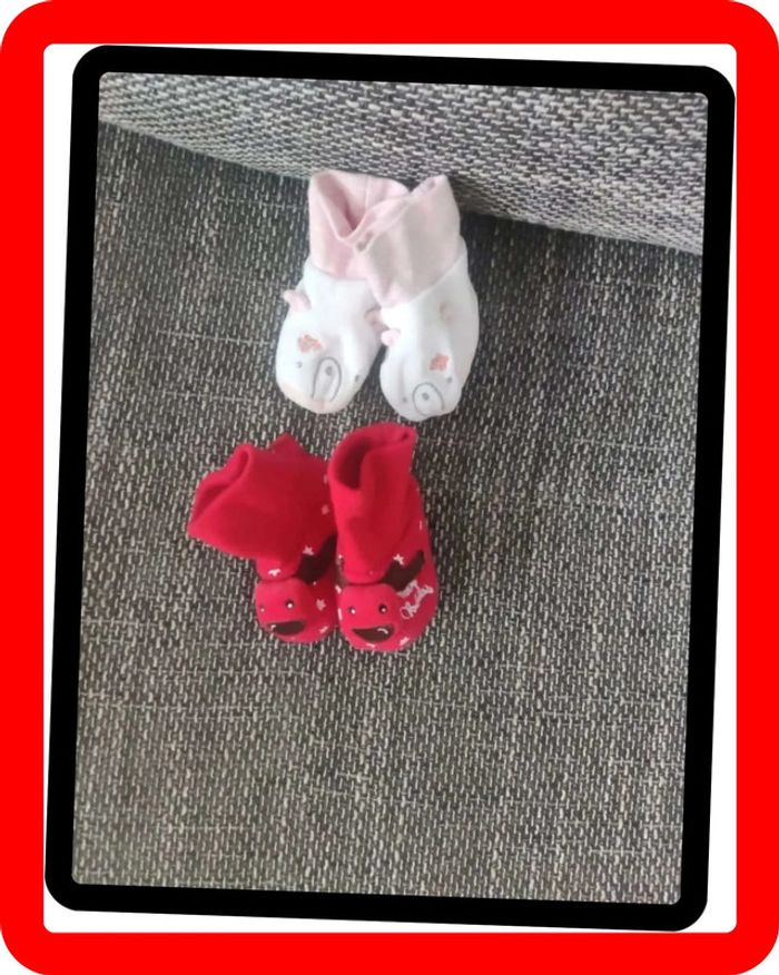 Lot chaussons naissance