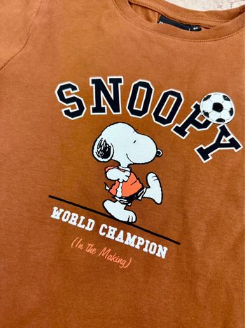 T-shirt été garçon Snoppy Foot manches courtes 8 ans