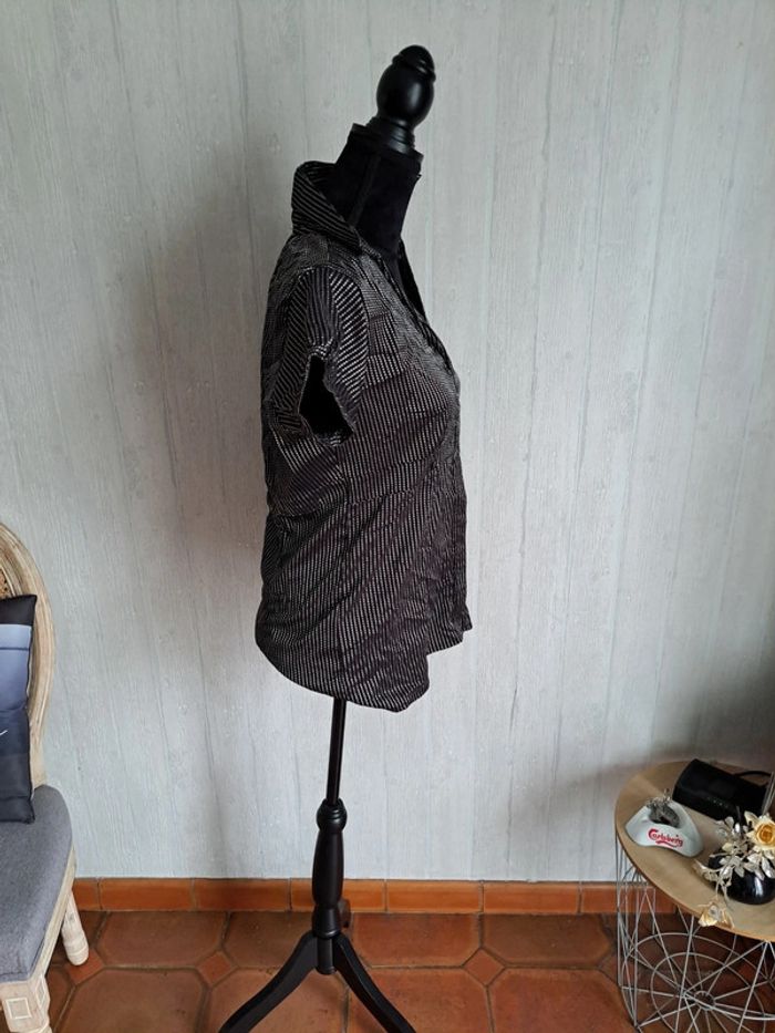 blouse noir argent - photo numéro 5