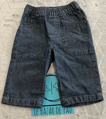 Pantalon bleu - 6 mois