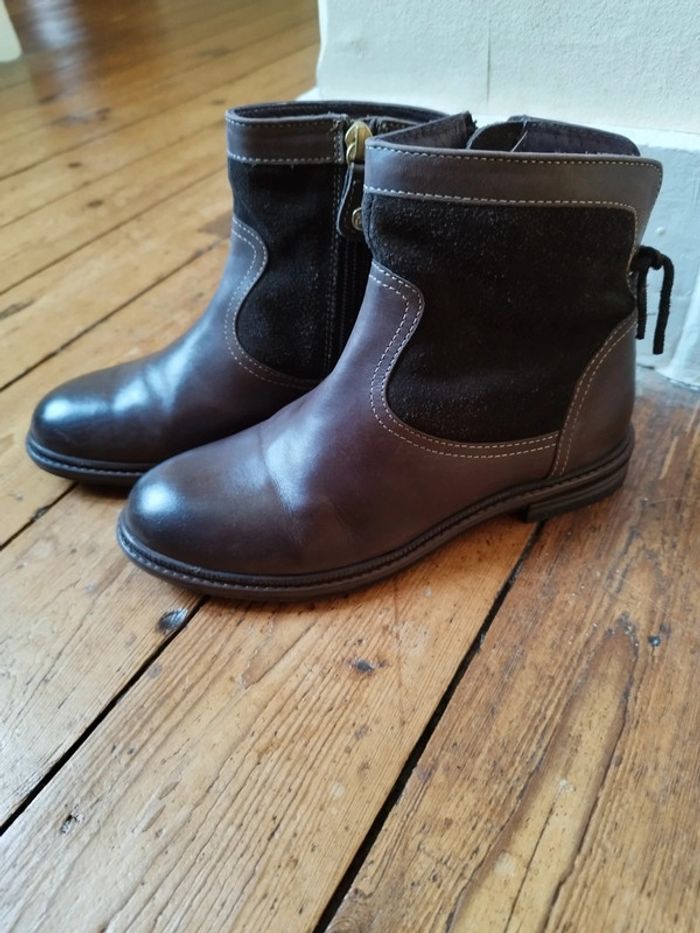 Bottines cuir marron 32 - photo numéro 3