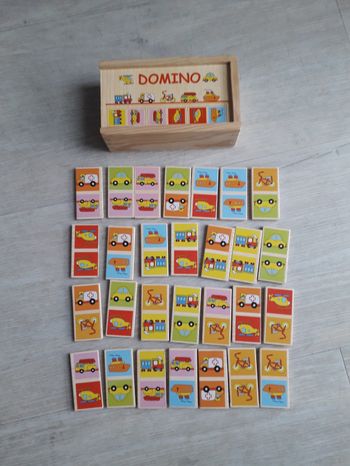 Domino véhicules en bois