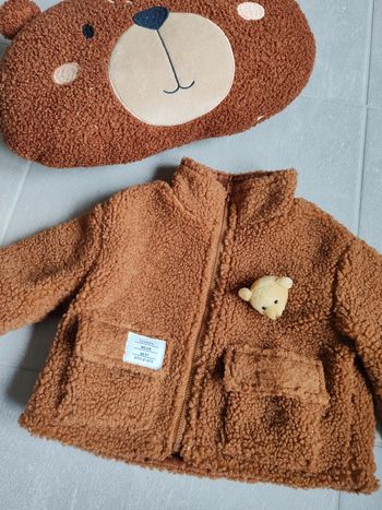 Veste cosy club marron 3/6m