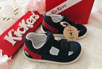 Sandales nus pieds Scratch Chaussures Ouvertes cuir Kickers T24