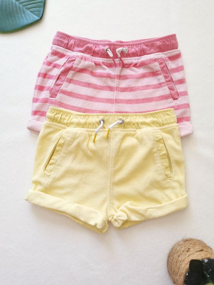 Lot de 2 shorts éponge jaune et rose Orchestra 18 Mois - photo numéro 8