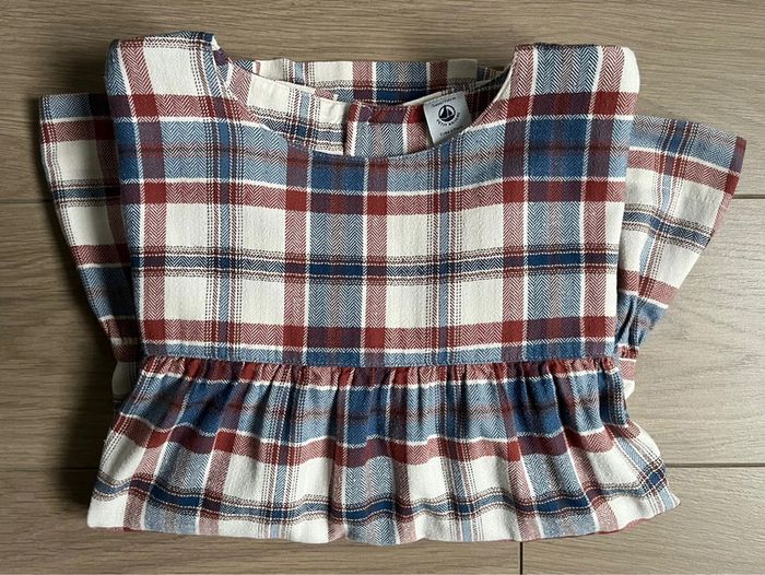 Robe chaude à carreaux en flanelle de coton Petit bateau T-5 ans - photo numéro 4