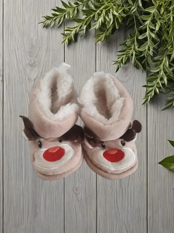 Chausson de Noël renne naissance
