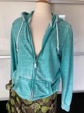 Sweat gilet à capuche vert d’eau Alcott&co L