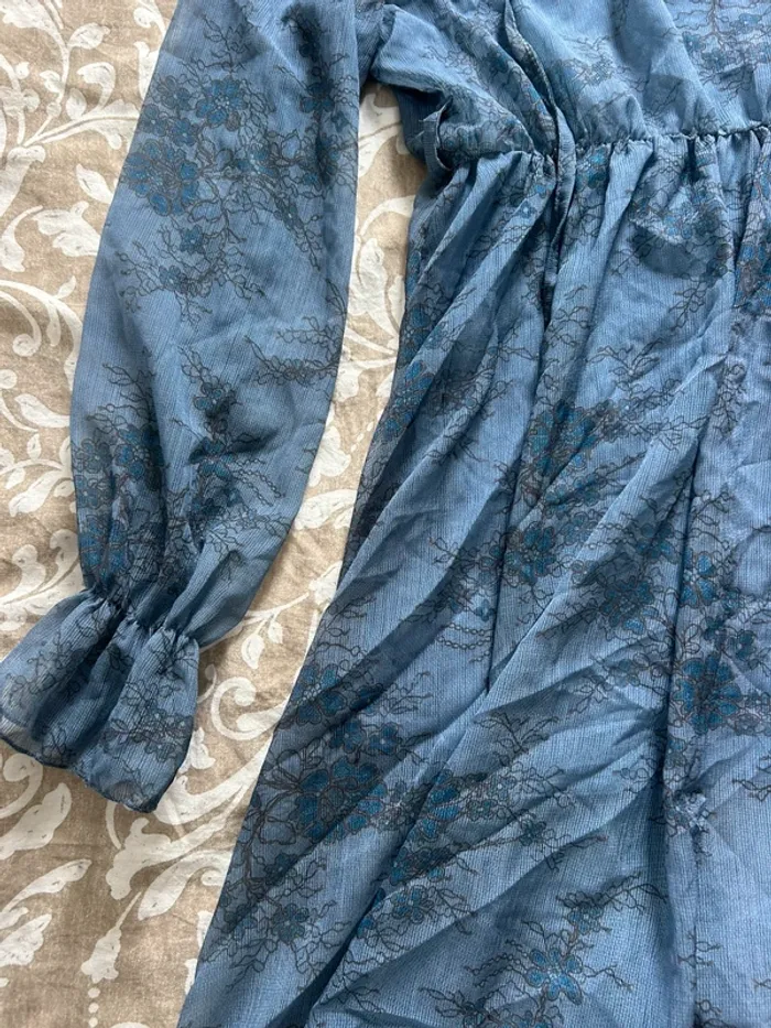 Robe longue bleu fleuri wiya - photo numéro 3
