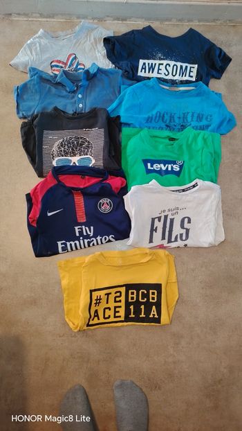 Lot 7 t shirts garçon 6/8a