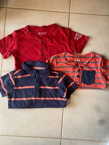 Lot de deux t-shirt et un polo pour garçons