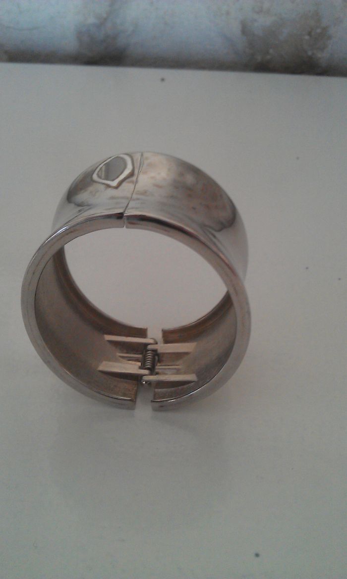 Bracelet manchette argenté