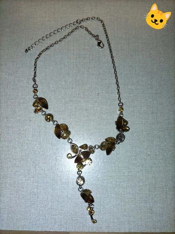 Collier pierre marron