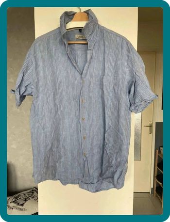 Chemise à rayures bleu