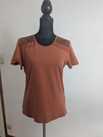 Tee shirt manche courte brique