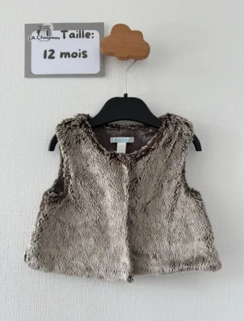 Gilet moumoute - taille 12 mois 🌸