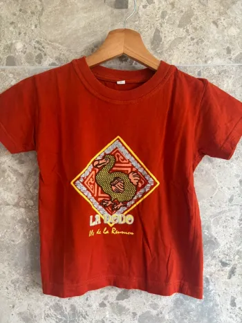 T shirt terracotta manches courtes