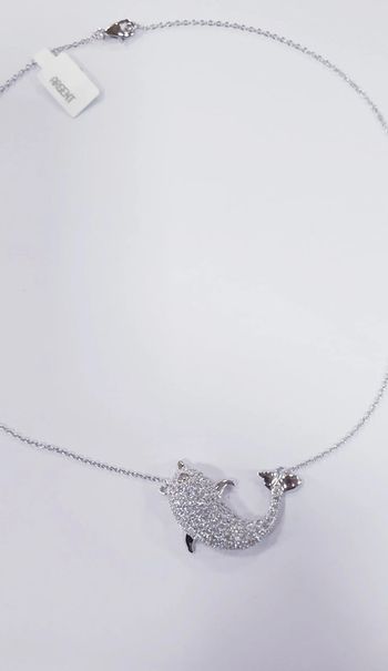 Neuf ! Collier poisson oxyde de zyrconiums