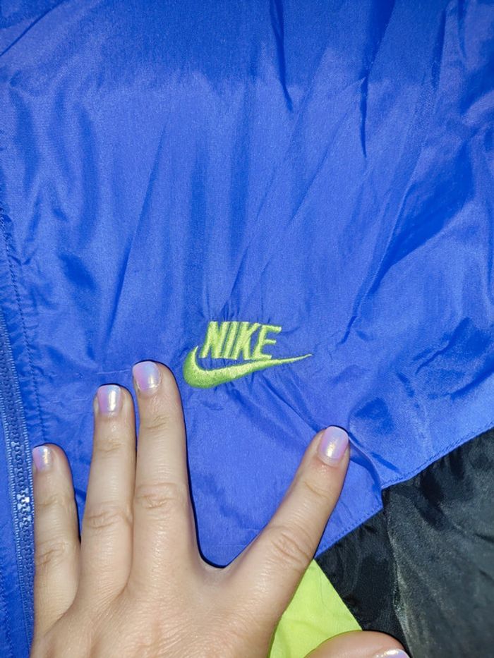 Veste Nike vintage jaune fluo violette noire - photo numéro 2