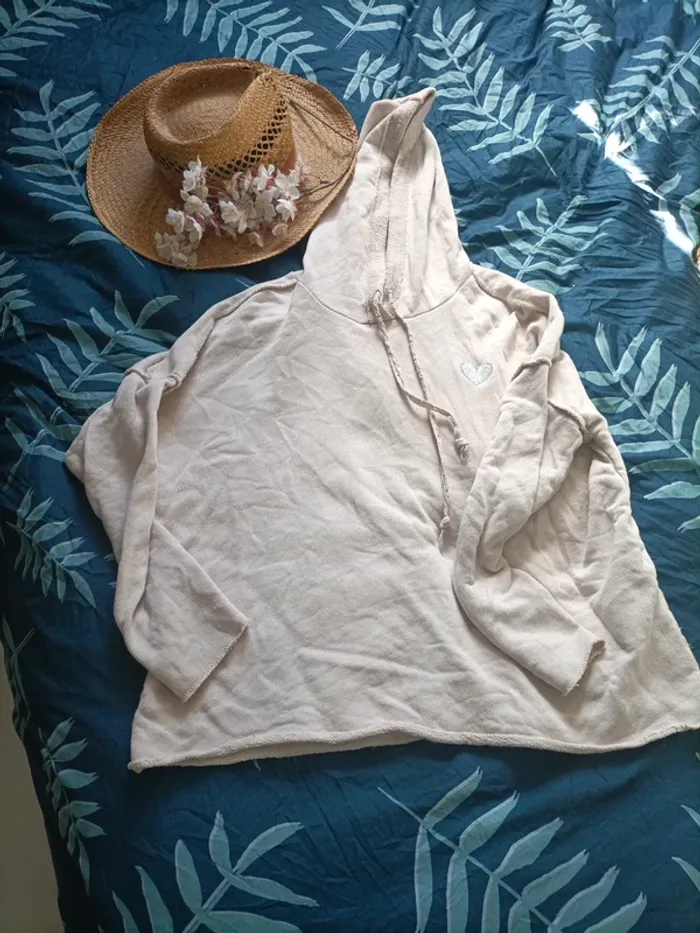 Joli pull à capuche taille unique