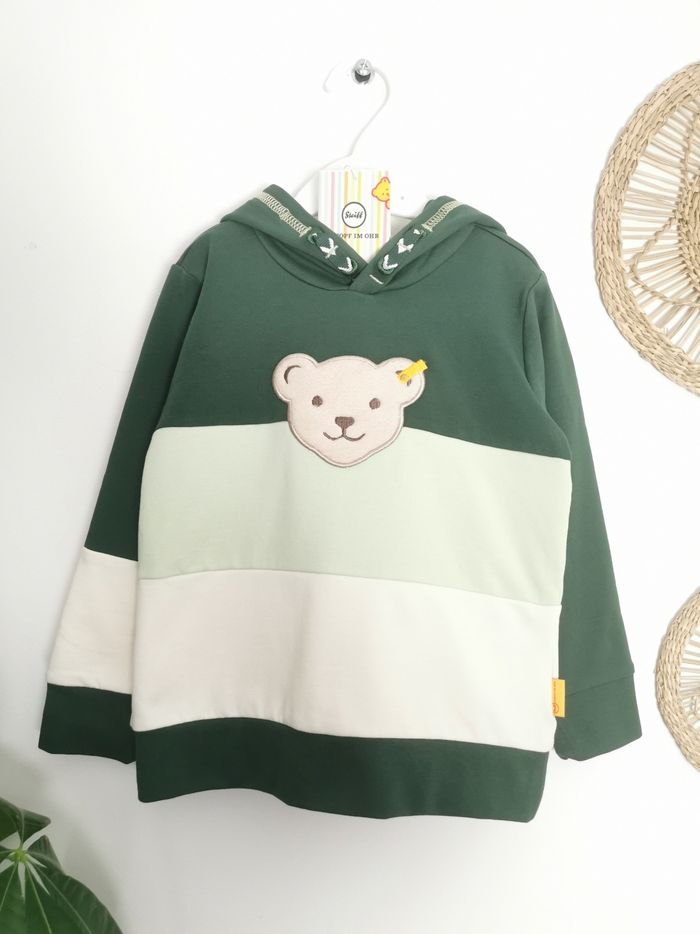 Sweat à capuche ours Teddy Steiff 2/3 Ans