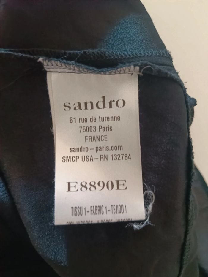 Top noir et argent Sandro taille 3 - photo numéro 6