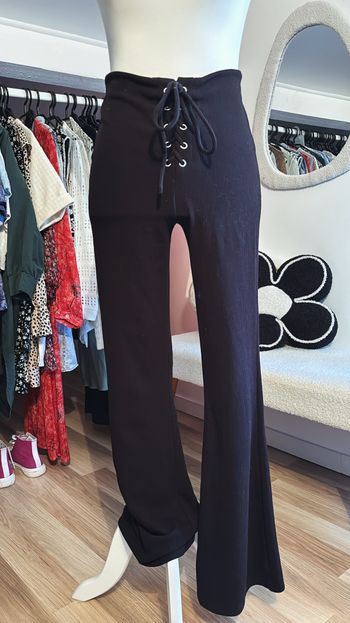 Pantalon noir côtelé patte d'éléphant Pimkie T36