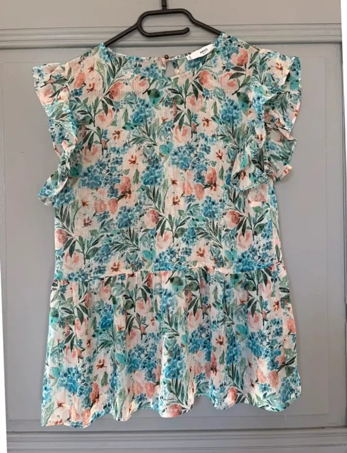 T shirt à fleurs mango XS