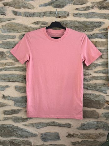 T-shirt uni rose taille XXS neuf
