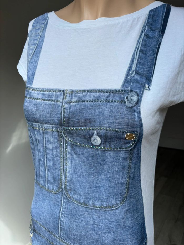 Tee-shirts imprimés salopette à strass boutique parisienne - photo numéro 3
