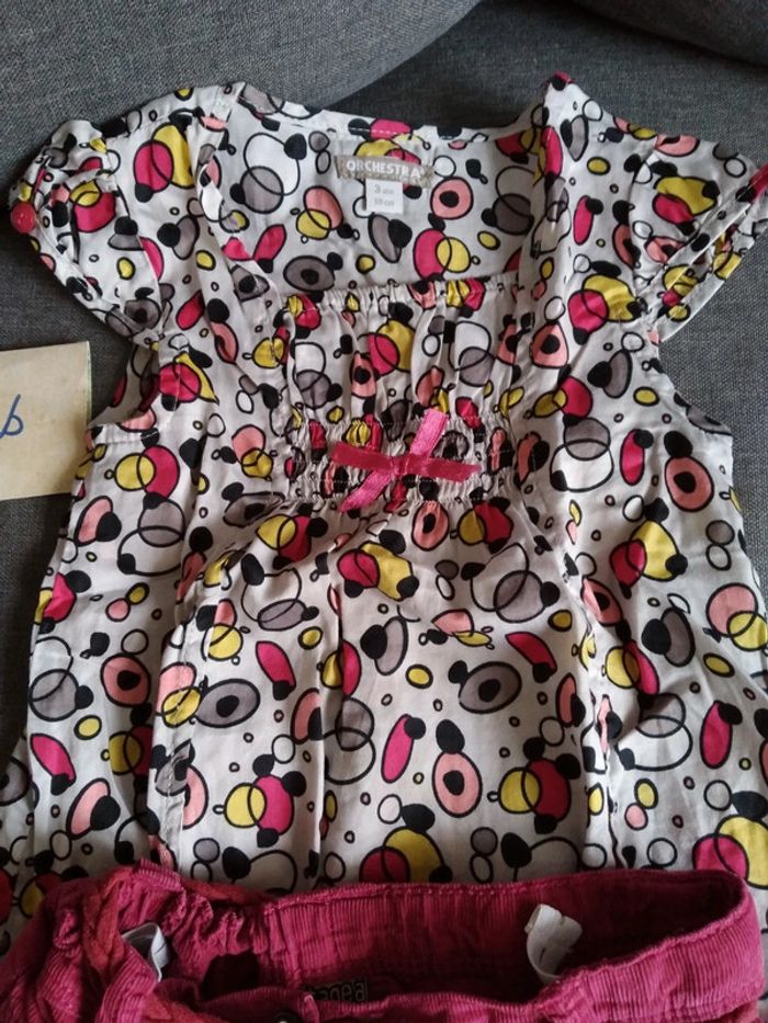 Ensemble blouse short velours - photo numéro 2