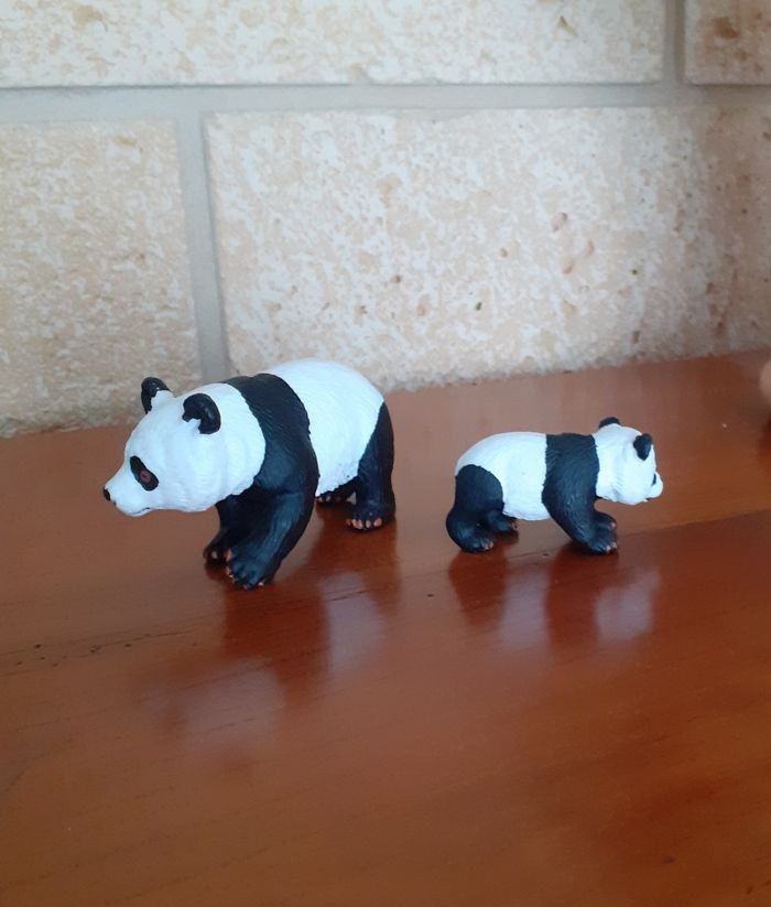 Lot Figurines Maman Panda et son Bébé - photo numéro 5