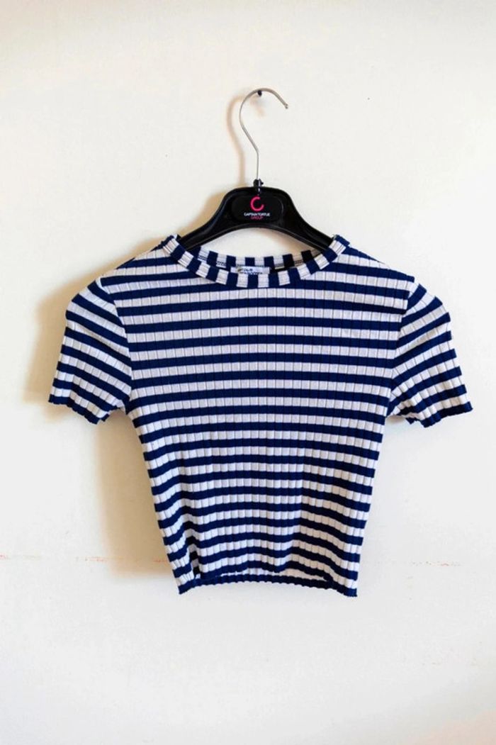 C48 top rayé Jennyfer XS