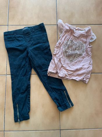 Ensemble fille jeans + t shirt 4 ans