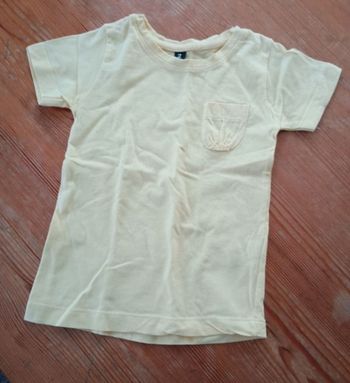T-Shirt manches courtes jaune t. 2 ans