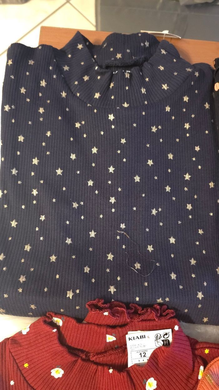 (Neufs non portés)🏷🤩🥰 lot teeshirts col montants 12 ans fille 🤩🩷🥰 - photo numéro 4