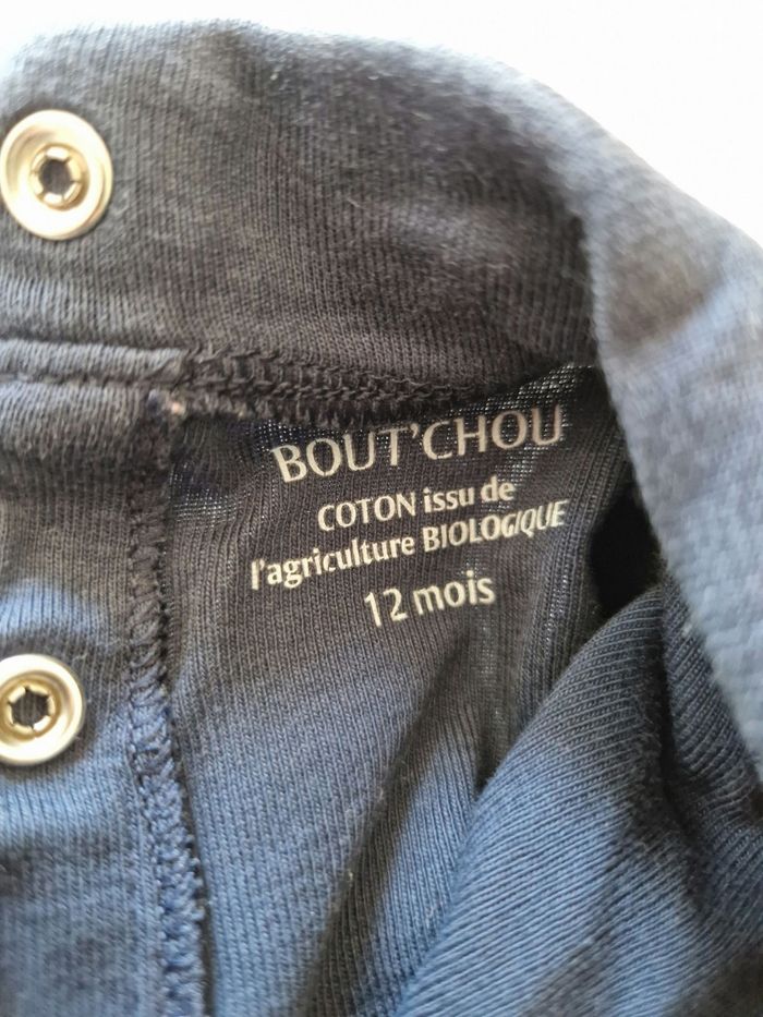 T-shirt manche longue col roulé Bout'Chou 12 mois - photo numéro 2