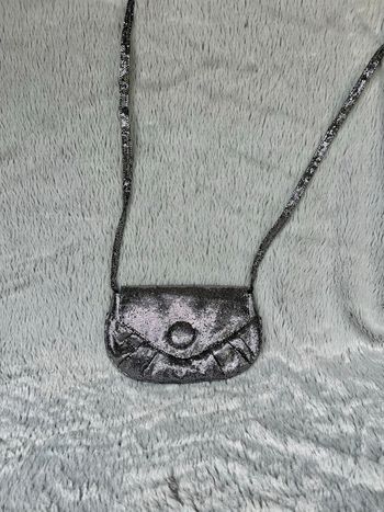 Sac bandoulière argenté brillant soirée Y2K petit sac fête chic