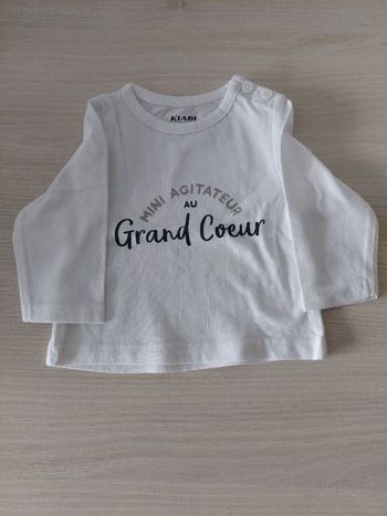 Haut 1 mois manches longues fille