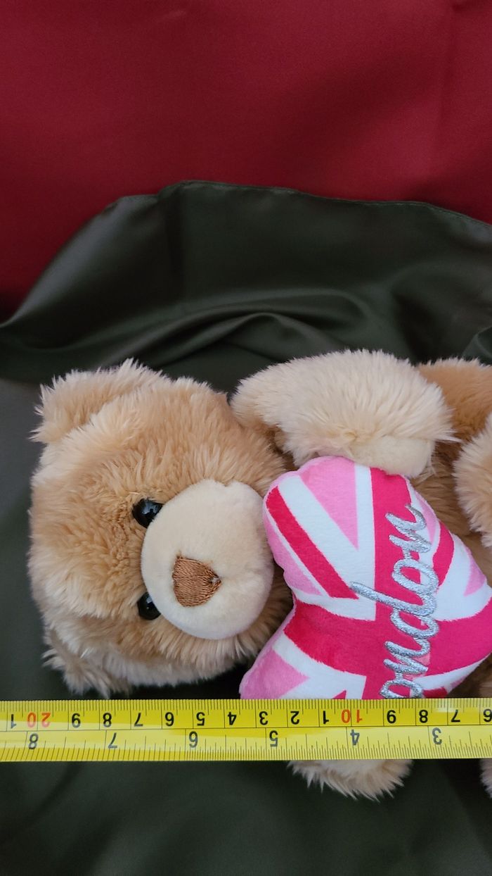 Peluche Doudou ours beige Coeur London KEEL TOYS - photo numéro 3