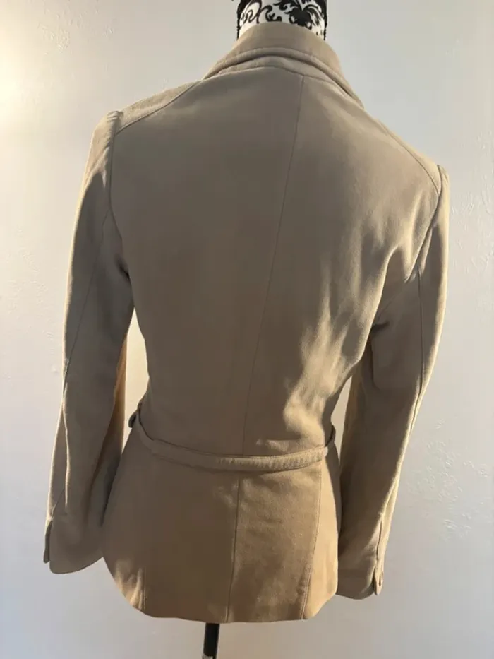 Blazer femme en suédine beige Mango 38 - photo numéro 5