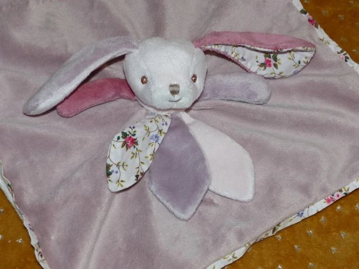 Doudou plat lapin rose Bukowski 🐰parfait état - photo numéro 2