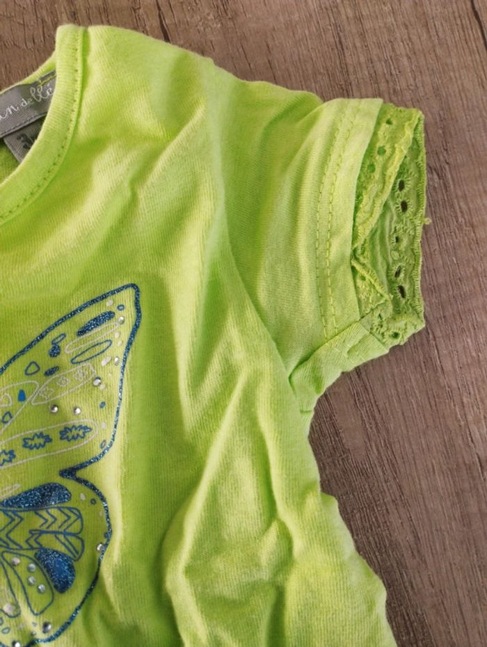 T-shirt manches courtes fille vert taille 3 mois Grain de blé - photo numéro 3