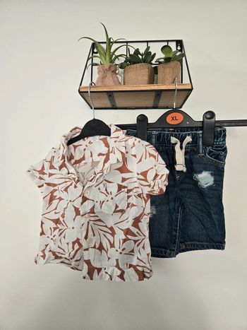 Ensemble gap chemise et short 6/12 mois