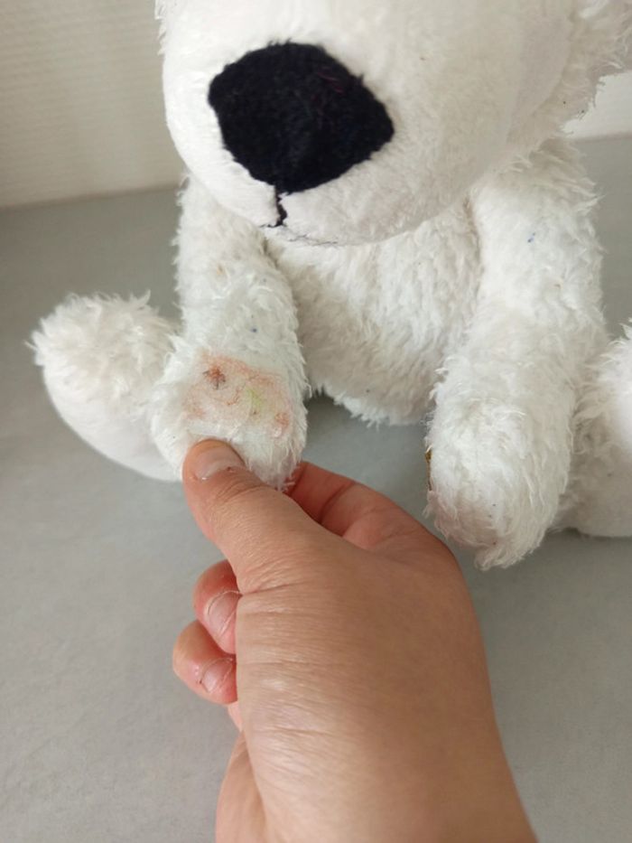 Peluche ours polaire avec bonnet - photo numéro 3