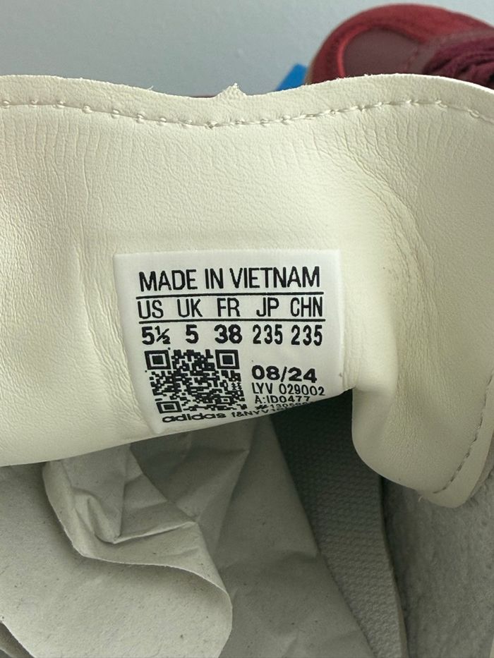 Adidas Samba OG | Bordeaux, Blanche - photo numéro 2