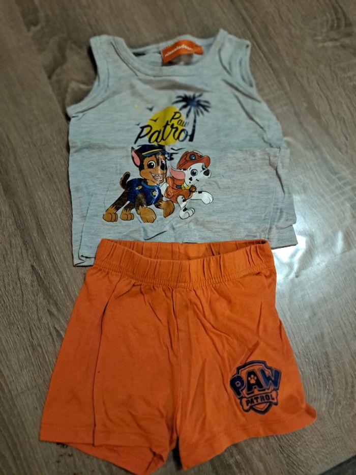 Pyjama pat patrouille 9 mois gris et orange