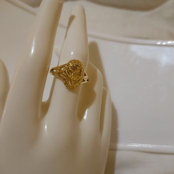 Jolie bague en cuivre doré